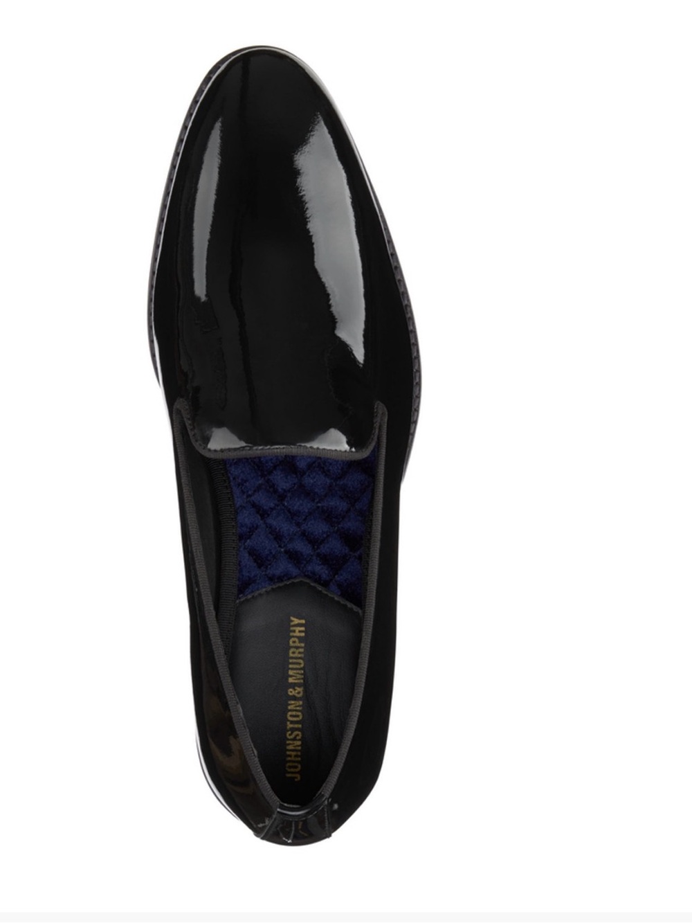 Johnston & Murphy Gavney Black Patent Leather Slip-On Loafers Men's Size 8M - Picture 2 of 10